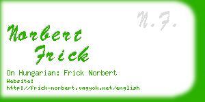 norbert frick business card